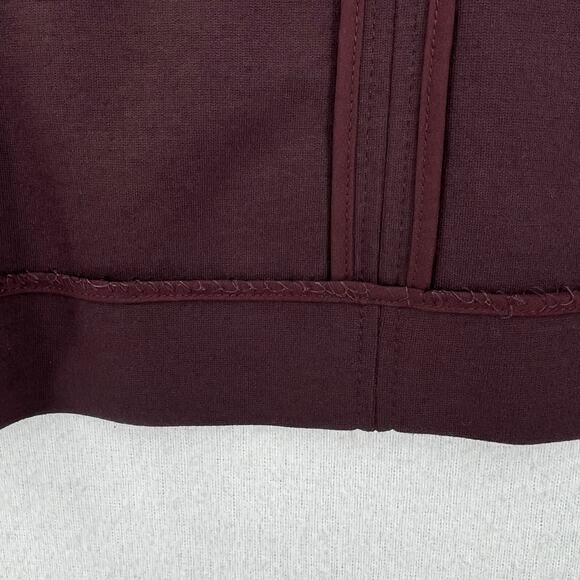 THEORY Jonita K Blazer Jacket Womens 2 Garnet Gold Button Open Burgundy - Picture 15 of 16